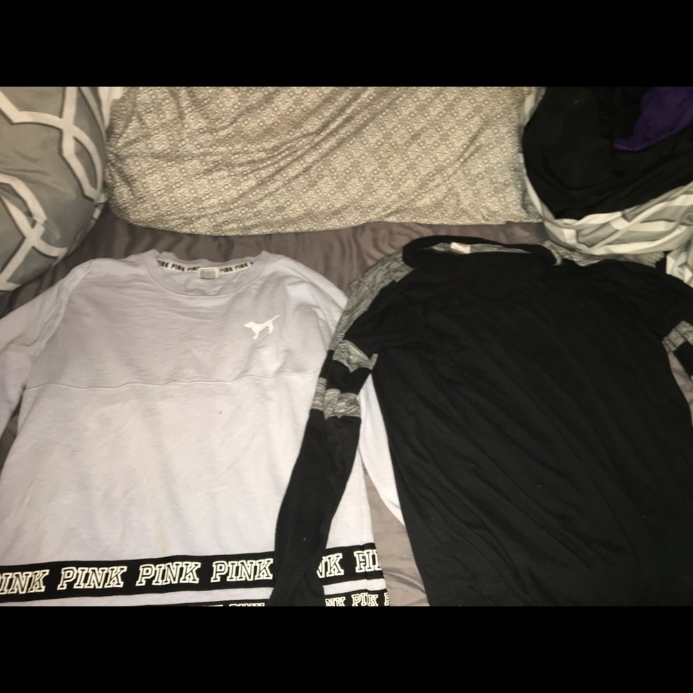 two Victoria secret pink shirts